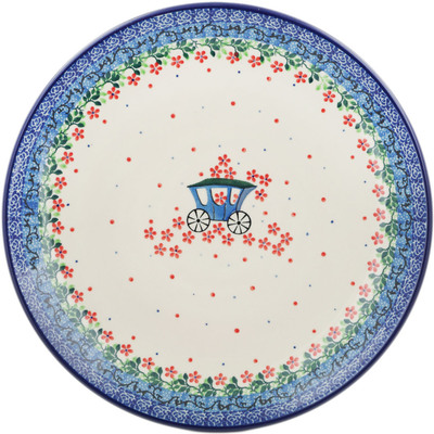 Polish Pottery Dinner Plate 10&frac12;-inch Magical Carriage