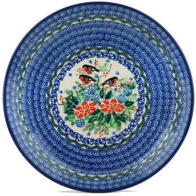 Polish Pottery Dinner Plate 10&frac12;-inch Magnificent Birds UNIKAT