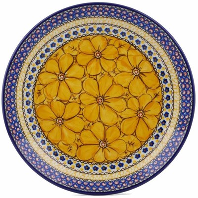 Polish Pottery Dinner Plate 10&frac12;-inch Marigold Dreams UNIKAT