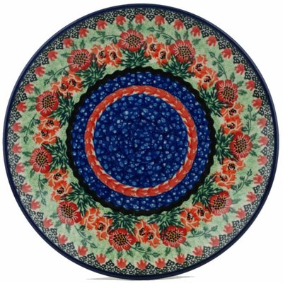 Polish Pottery Dinner Plate 10&frac12;-inch Marvellous Sequence UNIKAT