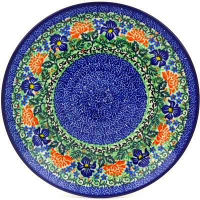 Polish Pottery Dinner Plate 10&frac12;-inch Midnight Iris UNIKAT