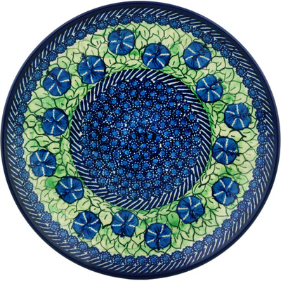 Polish Pottery Dinner Plate 10&frac12;-inch Morning Glories UNIKAT