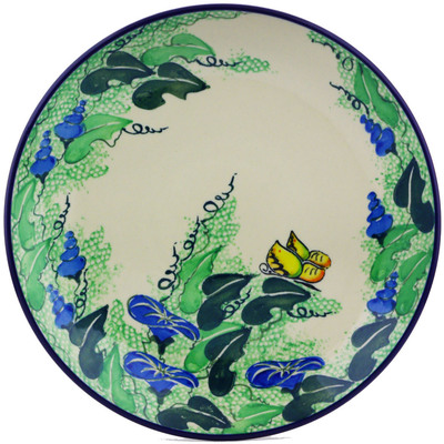 Polish Pottery Dinner Plate 10&frac12;-inch Morning Glory Garden UNIKAT