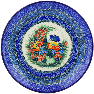 Polish Pottery Dinner Plate 10&frac12;-inch Mosaic Butterfly UNIKAT