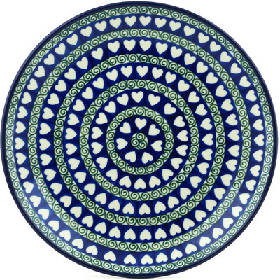 Polish Pottery Dinner Plate 10&frac12;-inch My Heart Belongs To You