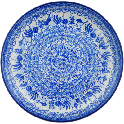 Polish Pottery Dinner Plate 10&frac12;-inch Ocean Vibes UNIKAT