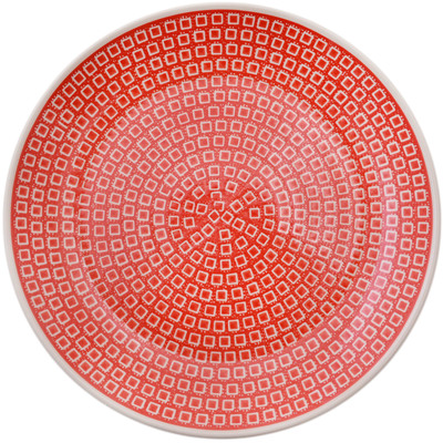 Polish Pottery Dinner Plate 10&frac12;-inch Orange Shine