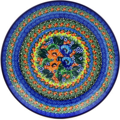 Polish Pottery Dinner Plate 10&frac12;-inch Passion Meadow UNIKAT