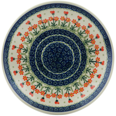 Polish Pottery Dinner Plate 10&frac12;-inch Peach Spring Daisy