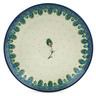 Polish Pottery Dinner Plate 10&frac12;-inch Peacock Feather