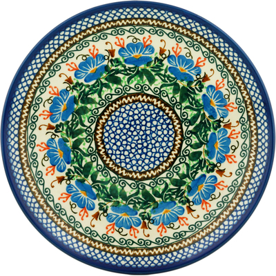 Polish Pottery Dinner Plate 10&frac12;-inch Pensamiento UNIKAT