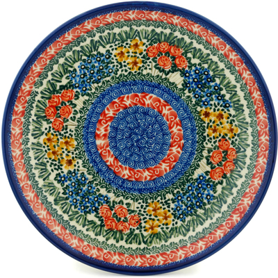 Polish Pottery Dinner Plate 10&frac12;-inch Perennial Border UNIKAT