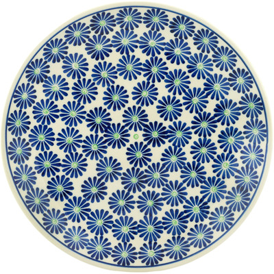 Polish Pottery Dinner Plate 10&frac12;-inch Periwinkle Blues