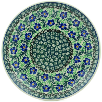 Polish Pottery Dinner Plate 10&frac12;-inch Periwinkle Garden