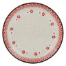 Polish Pottery Dinner Plate 10&frac12;-inch Poinsettia Lace