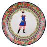 Polish Pottery Dinner Plate 10&frac12;-inch Polish Dancer UNIKAT