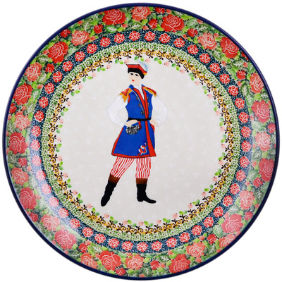 Polish Pottery Dinner Plate 10&frac12;-inch Polish Dancer UNIKAT