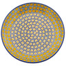 Polish Pottery Dinner Plate 10&frac12;-inch Popcorn Daisies UNIKAT