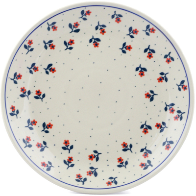 Polish Pottery Dinner Plate 10&frac12;-inch Poppies