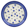 Polish Pottery Dinner Plate 10&frac12;-inch Poppies In The Snow