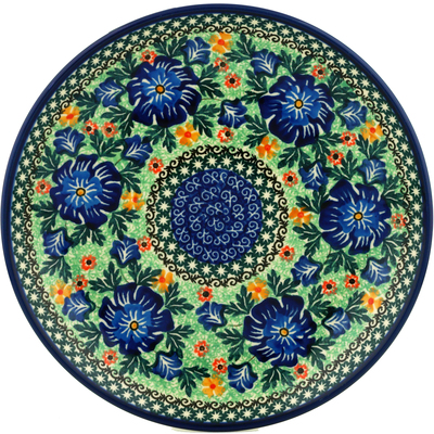 Polish Pottery Dinner Plate 10&frac12;-inch Popping Periwinkle UNIKAT