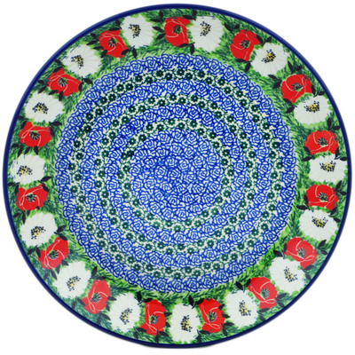 Polish Pottery Dinner Plate 10&frac12;-inch Poppy Beauty UNIKAT