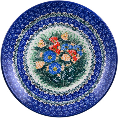 Polish Pottery Dinner Plate 10&frac12;-inch Poppy Bunch UNIKAT