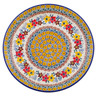 Polish Pottery Dinner Plate 10&frac12;-inch Pretty In Bloom UNIKAT