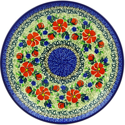 Polish Pottery Dinner Plate 10&frac12;-inch Primary Blossom UNIKAT