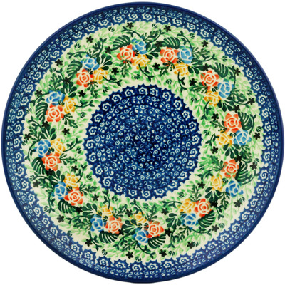 Polish Pottery Dinner Plate 10&frac12;-inch Primary Rose UNIKAT
