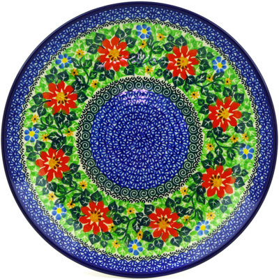 Polish Pottery Dinner Plate 10&frac12;-inch Radient Red UNIKAT