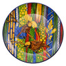 Polish Pottery Dinner Plate 10&frac12;-inch Rainbow Day UNIKAT