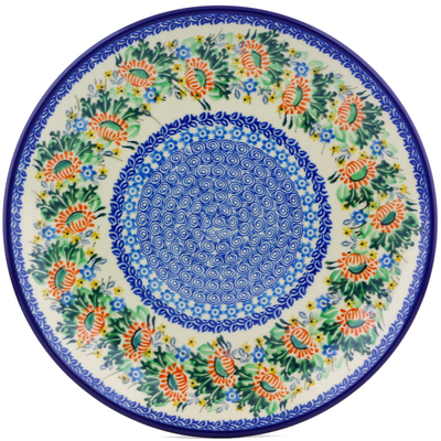 Polish Pottery Dinner Plate 10&frac12;-inch Red Poppies UNIKAT