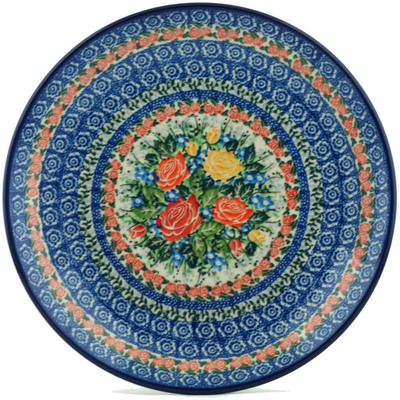 Polish Pottery Dinner Plate 10&frac12;-inch Rose Splendor UNIKAT