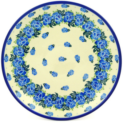 Polish Pottery Dinner Plate 10&frac12;-inch Rose Wreath