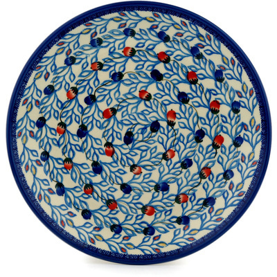 Polish Pottery Dinner Plate 10&frac12;-inch Rosebud Vines UNIKAT