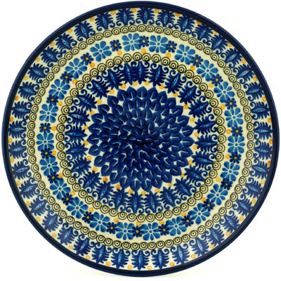 Polish Pottery Dinner Plate 10&frac12;-inch Royal Kaleidoscope UNIKAT