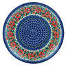 Polish Pottery Dinner Plate 10&frac12;-inch Sand Dollar Flowers UNIKAT