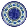 Polish Pottery Dinner Plate 10&frac12;-inch Scarlet Pimpernel Flower