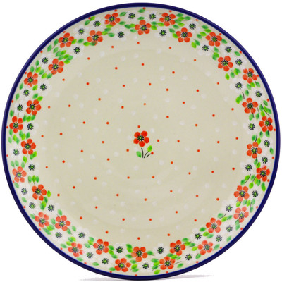 Polish Pottery Dinner Plate 10&frac12;-inch Simple Scarlet