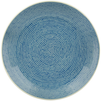 Polish Pottery Dinner Plate 10&frac12;-inch Simply Blue UNIKAT