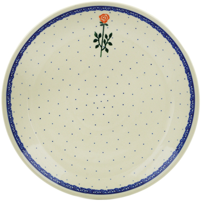 Polish Pottery Dinner Plate 10&frac12;-inch Single Rose