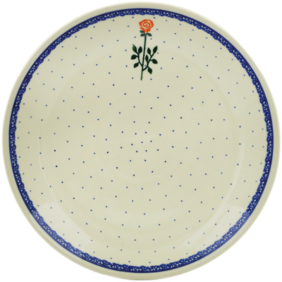 Polish Pottery Dinner Plate 10&frac12;-inch Single Rose