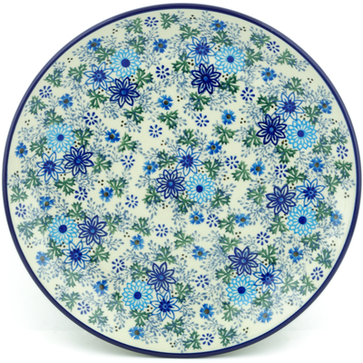 Polish Pottery Dinner Plate 10&frac12;-inch Soft Starry Flowers UNIKAT