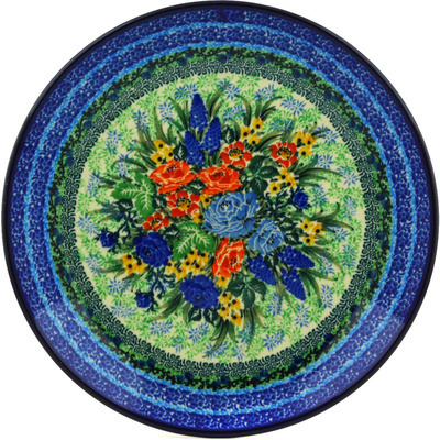 Polish Pottery Dinner Plate 10&frac12;-inch Splendid Meadow UNIKAT