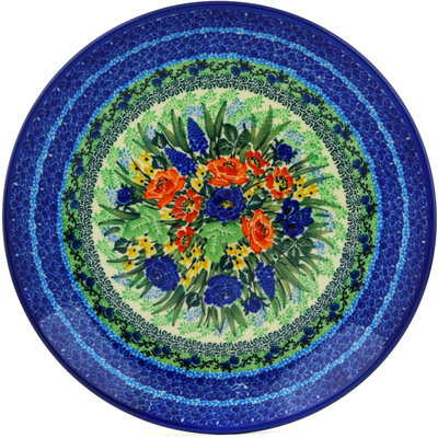 Polish Pottery Dinner Plate 10&frac12;-inch Splendid Meadow UNIKAT