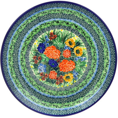 Polish Pottery Dinner Plate 10&frac12;-inch Splendid Meadow UNIKAT