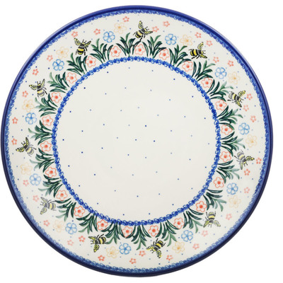 Polish Pottery Dinner Plate 10&frac12;-inch Spring Bee
