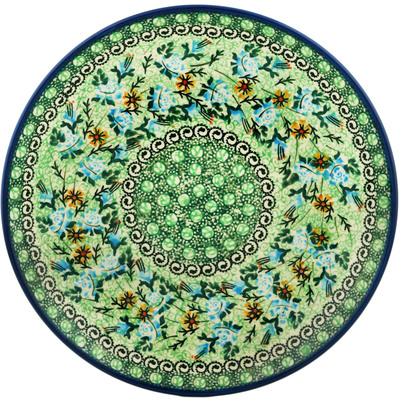 Polish Pottery Dinner Plate 10&frac12;-inch Spring Blooms UNIKAT