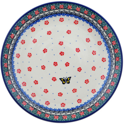 Polish Pottery Dinner Plate 10&frac12;-inch Spring Butterfly